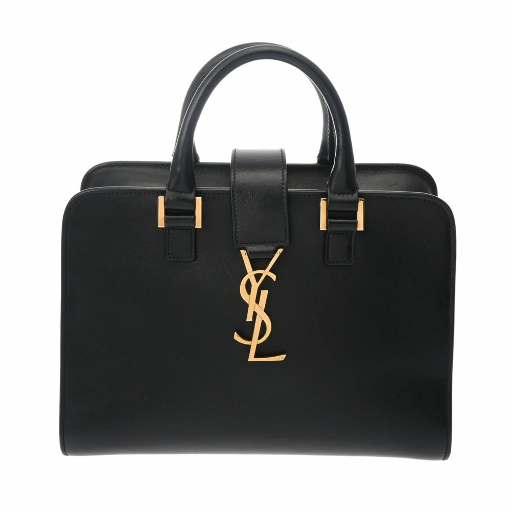 SAINT LAURENT Baby Cabas Black Leather Handbag